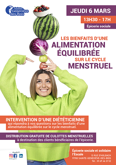 affiche Alimentation cycle menstruelle