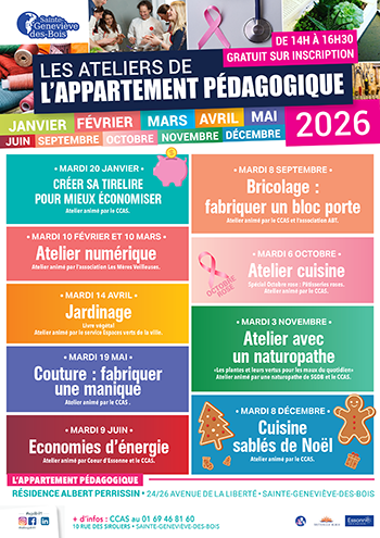 affiche ateliers appartement pedagogique 2026 -