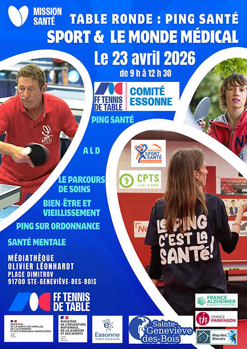 affiche Table ronde Ping santé